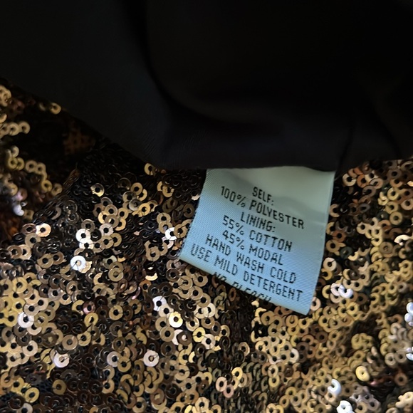 JOHNNY WAS SEQUIN DORIAN KIMONO AND SEQUIN GOLD JETT JOGGER SET. - Picture 12 of 16